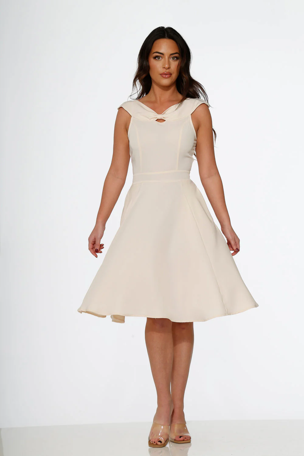 Off White Occasional Swing Dress - Olabens
