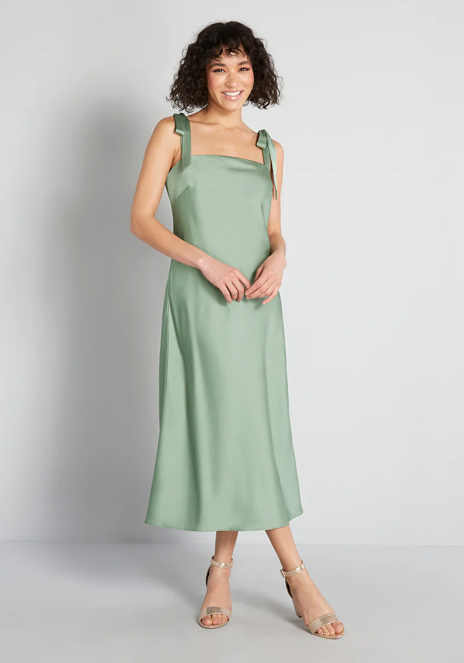 Isnyt x Hutch Tie-Shoulder Midi Dress - Olabens