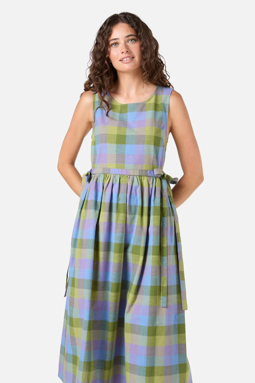 Maxine Check Midi Dress - Olabens