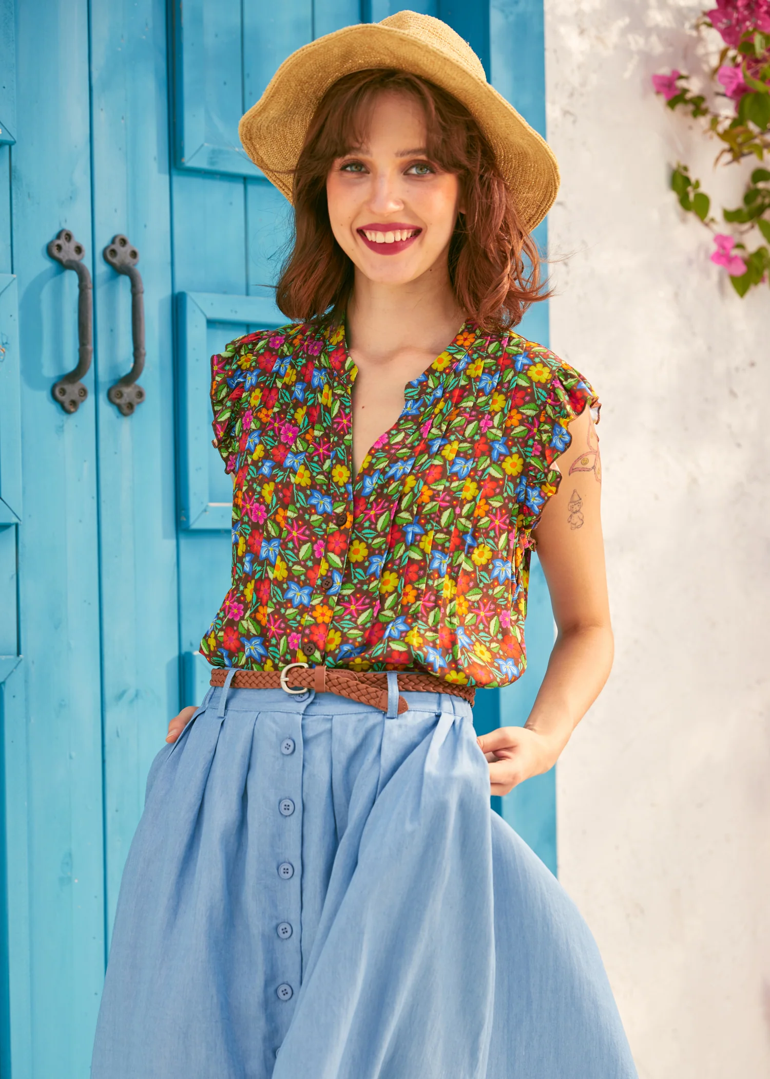 Buttoned & Beloved Sleeveless Top - Olabens