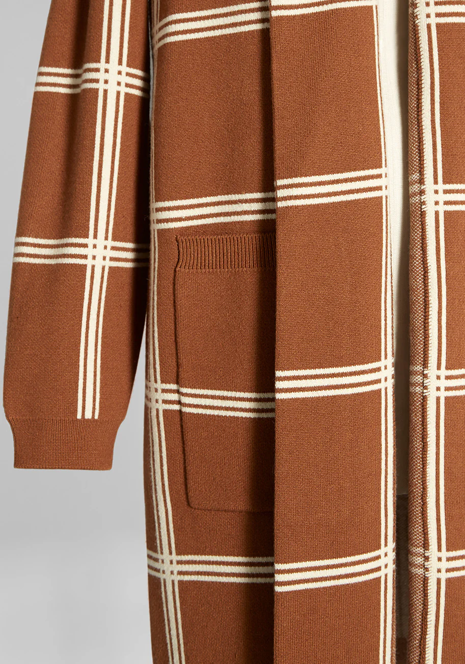 Mid-Century Modern Love Sweater Coat - Olabens