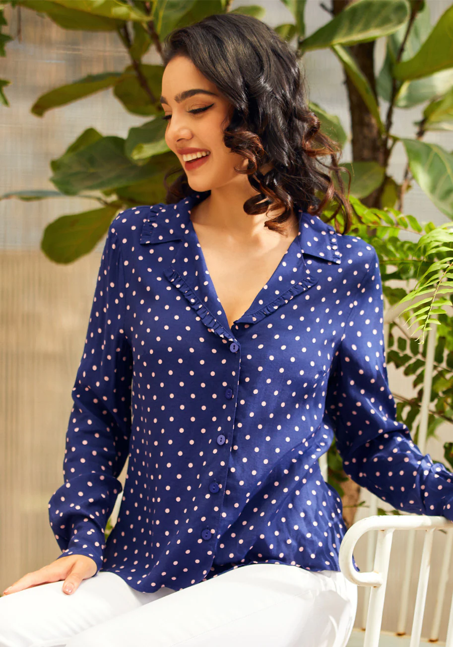 Starlet Power Button-Down Top - Olabens
