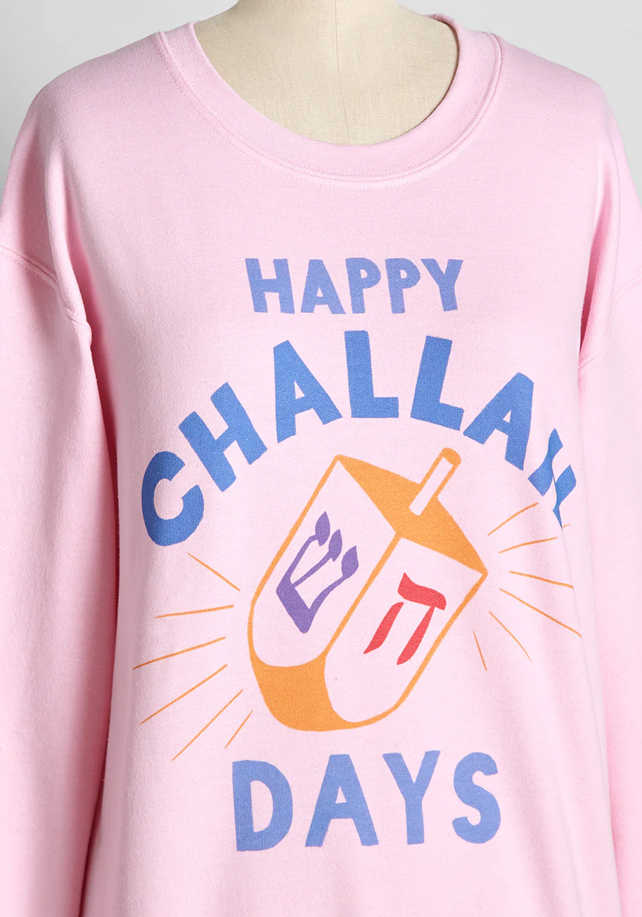 Happy Challah Days Graphic Sweatshirt - Olabens