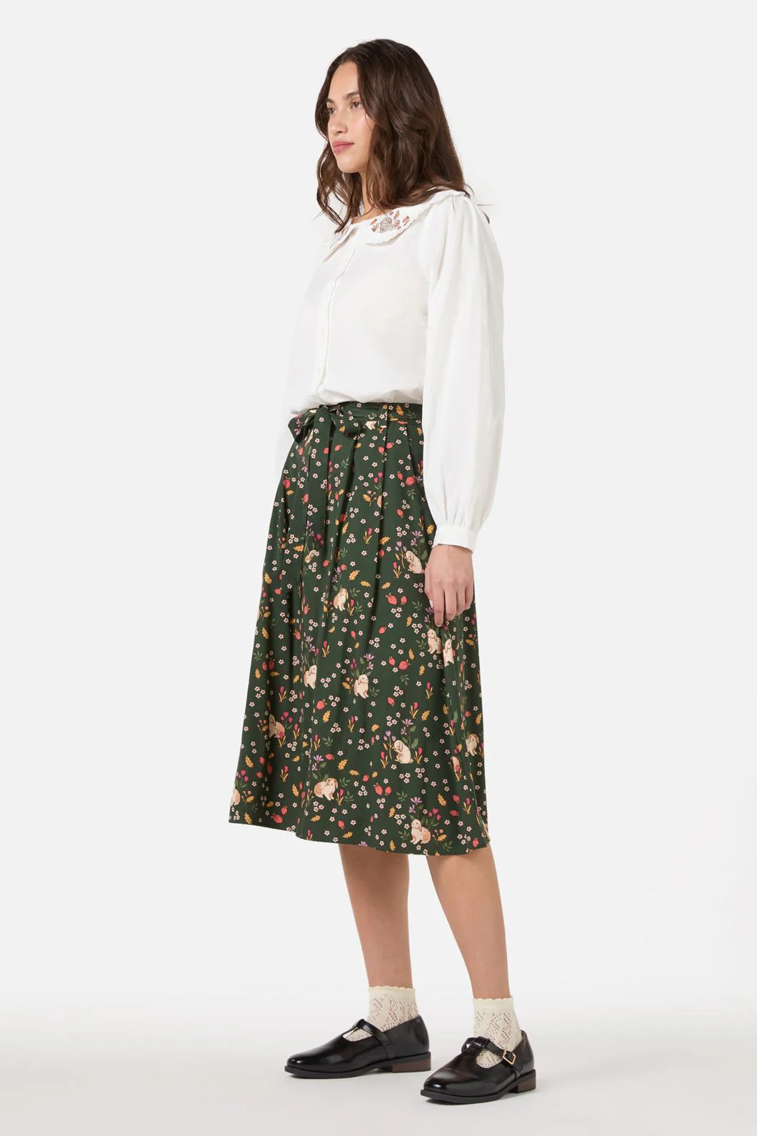 Rabbit Embroidered Blouse - Olabens