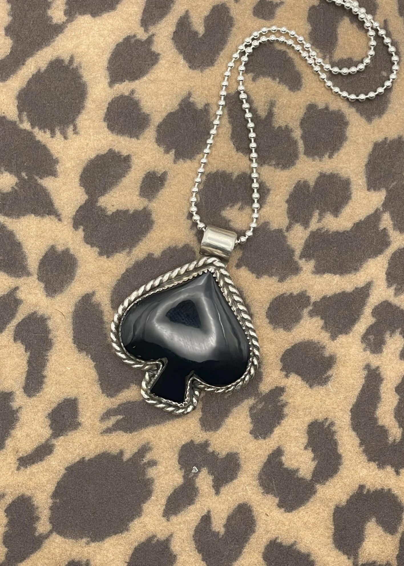 Ace of Spades Black Onyx Pendant - Olabens