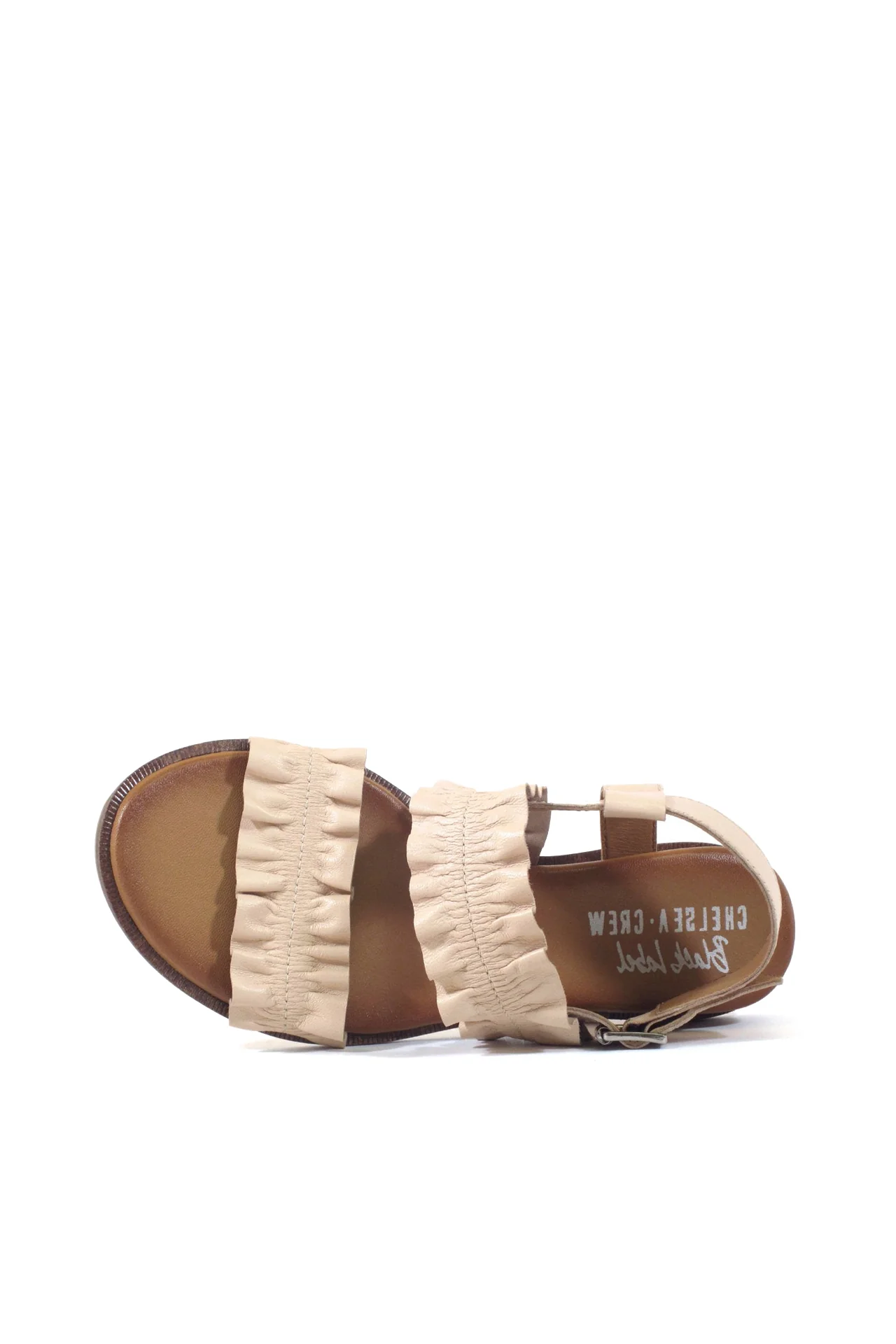 Roche Ruched Leather Sandals - Olabens
