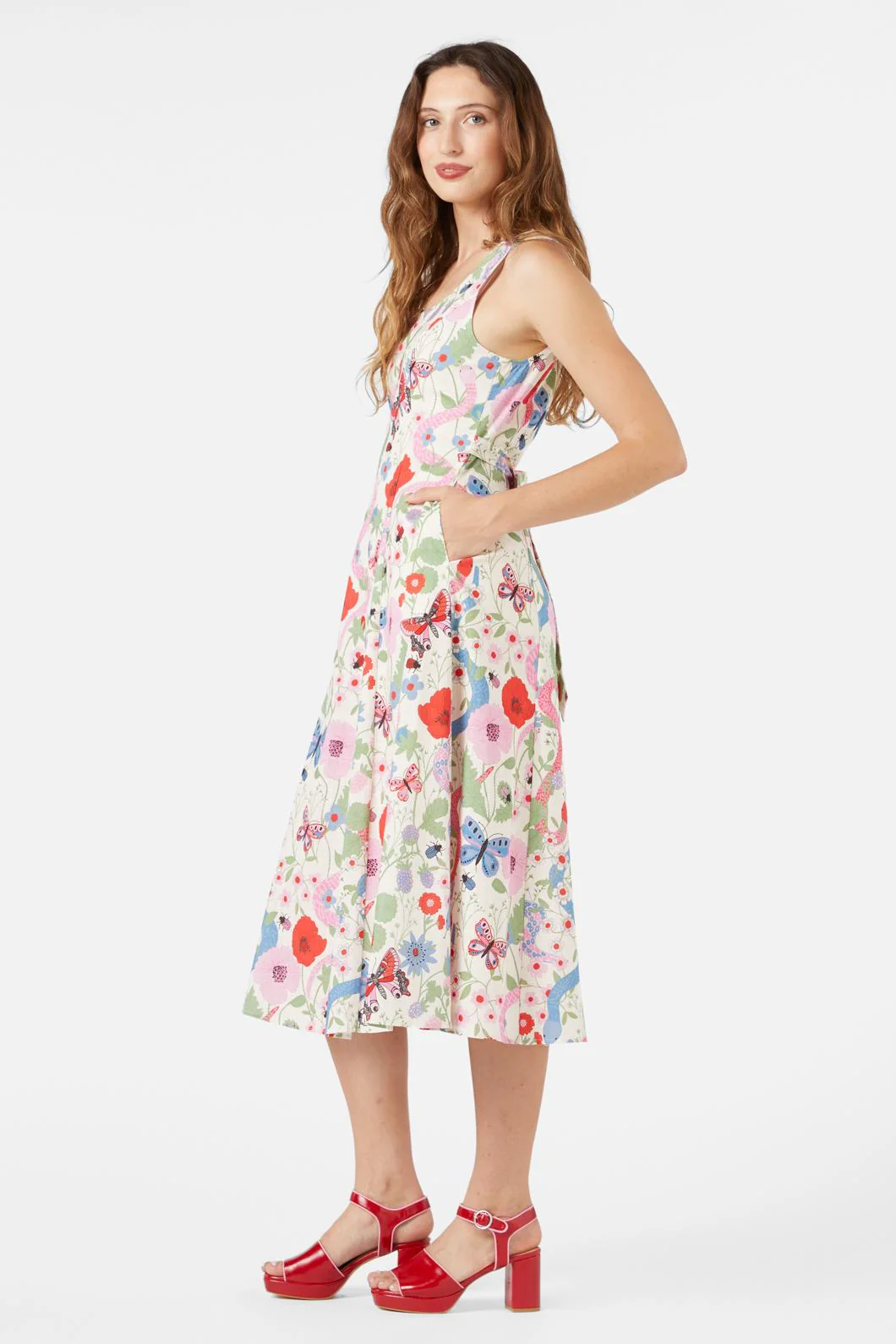 Luna Snake Midi Dress - Olabens