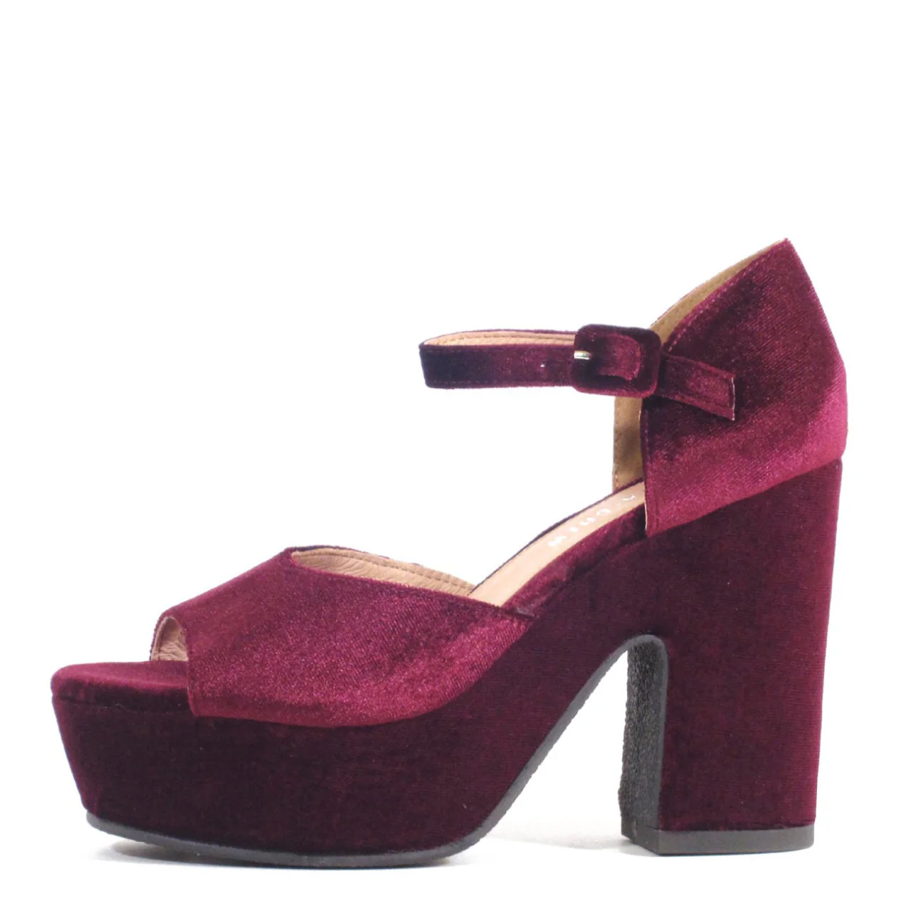 Quill Velvet Platform Heels - Olabens