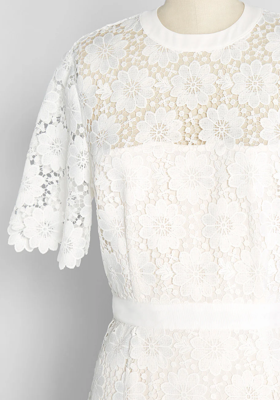 In Delicate Detail Mini Dress - Olabens