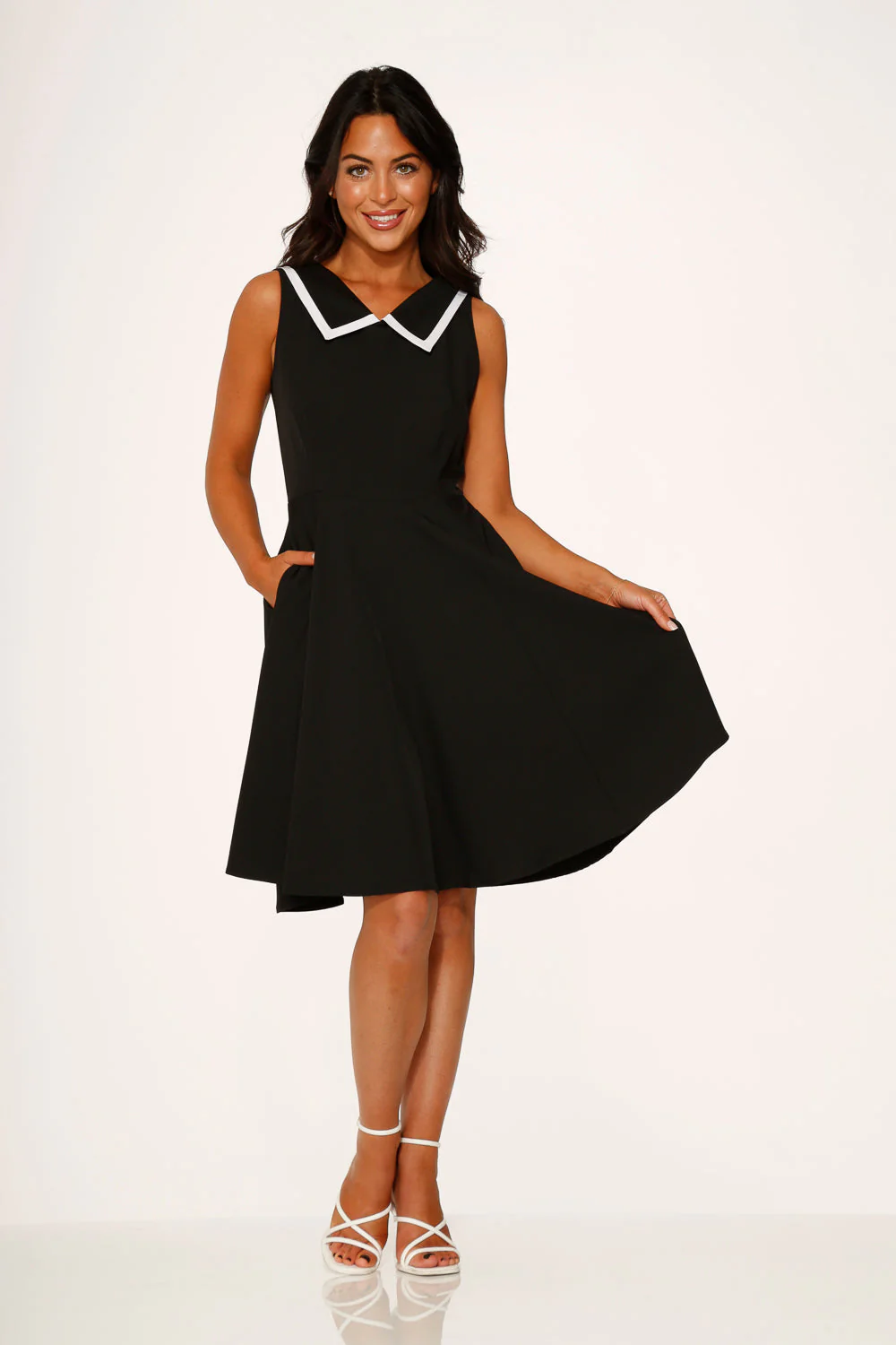 Black & White Swing Dress - Olabens