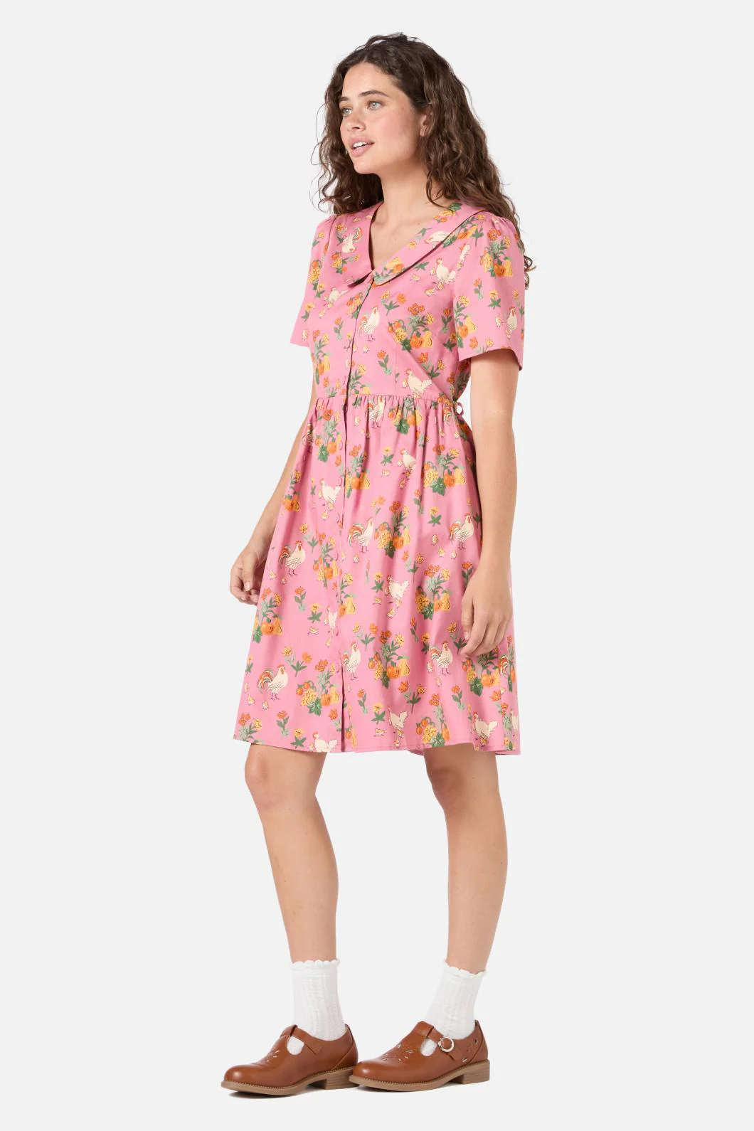 Chickens Mini Shirt Dress - Olabens