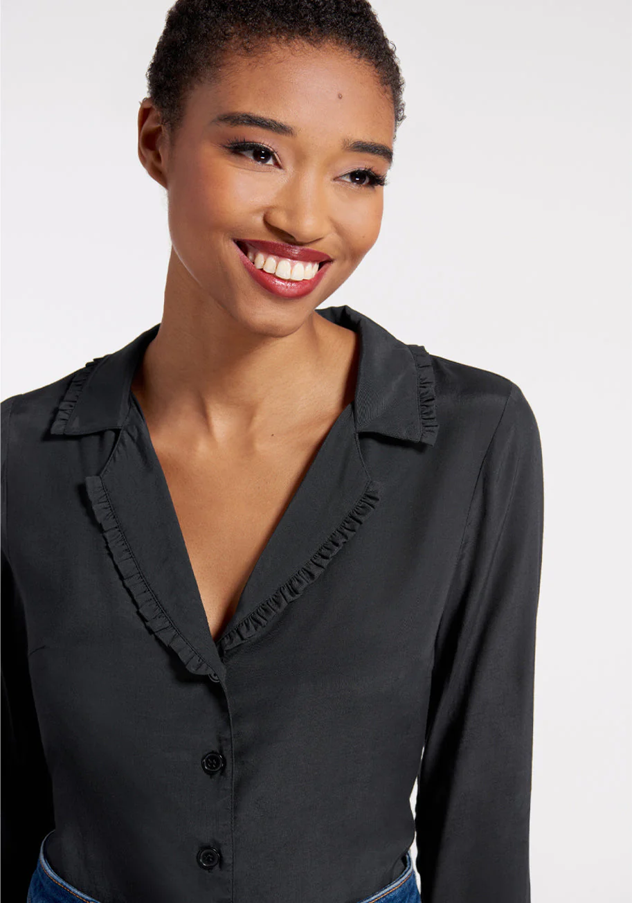 Starlet Power Button-Down Top - Olabens
