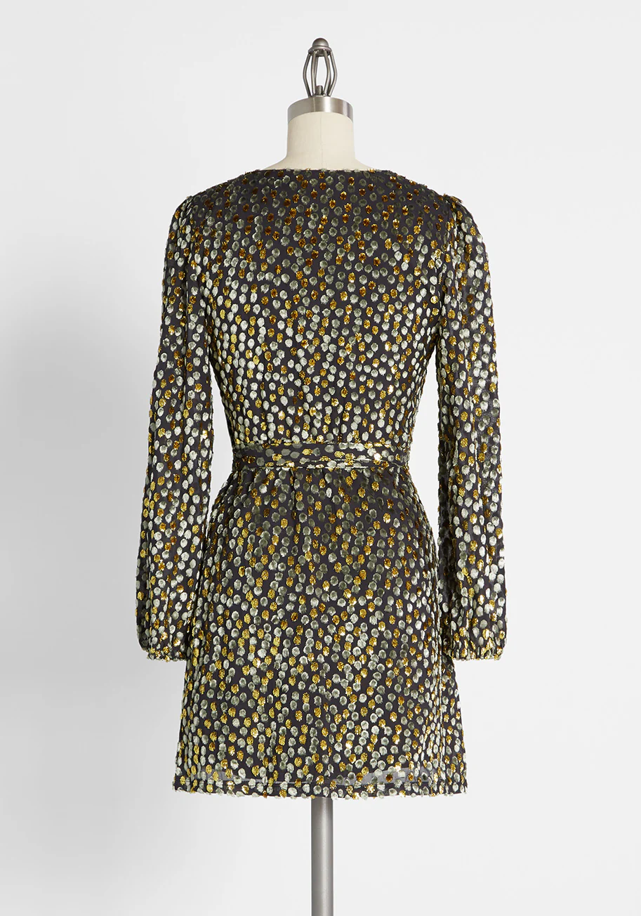 Before The Glitter Fades Wrap Dress - Olabens