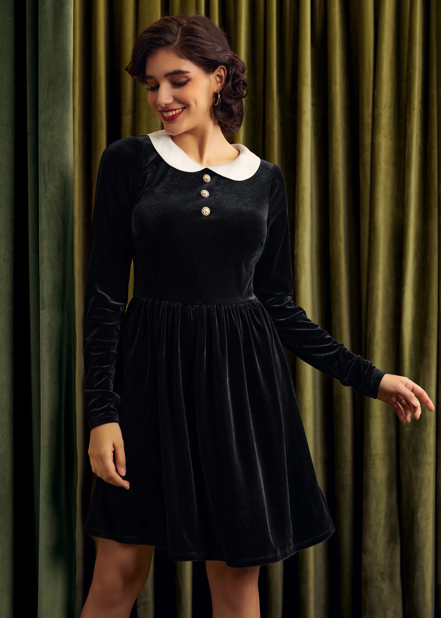Twirling in Time Fit & Flare Dress - Olabens
