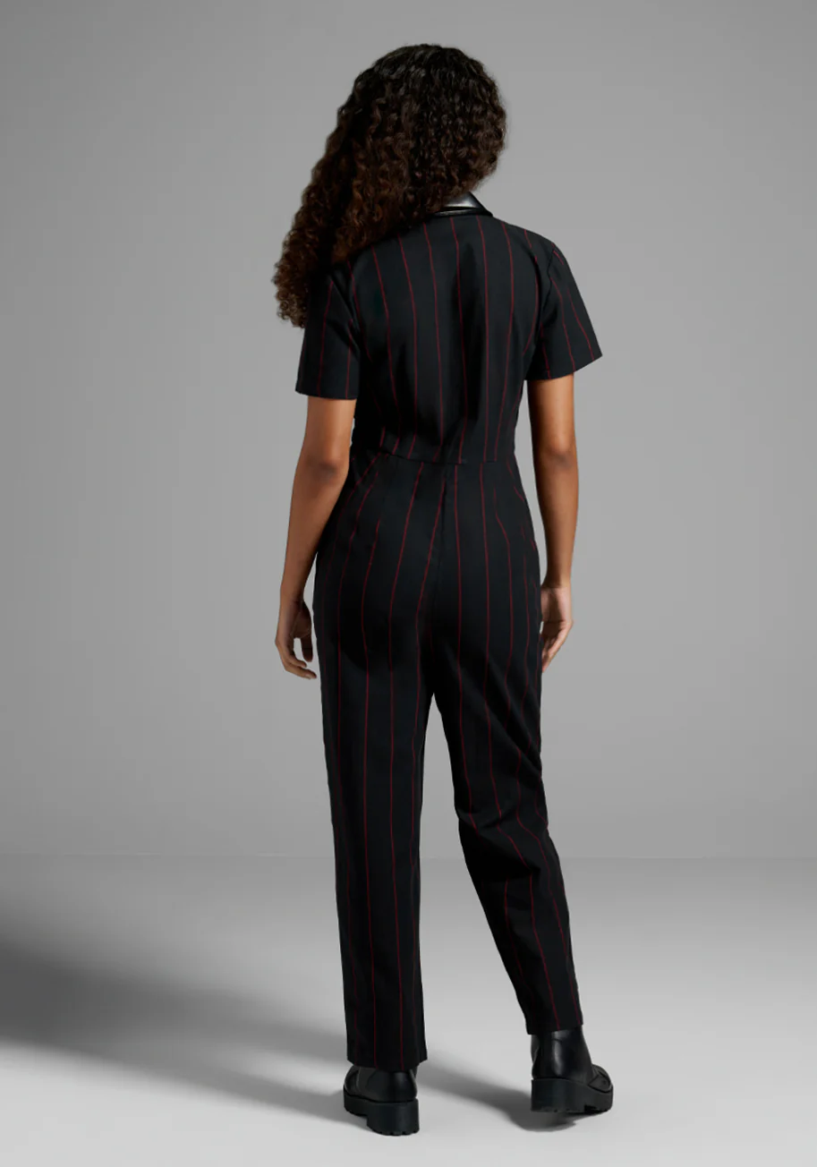 Harness The Power Pinstripe Jumpsuit - Olabens