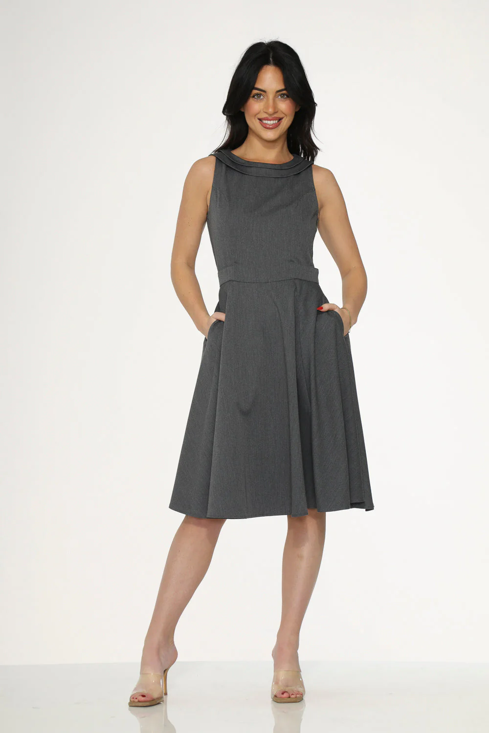 Grey Swing Dress - Olabens