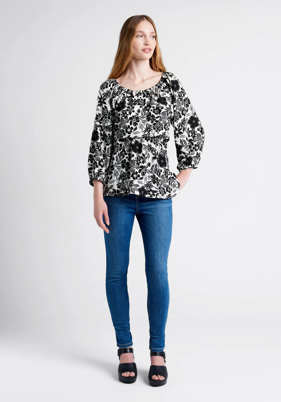 With A Light Heart Peplum Top - Olabens