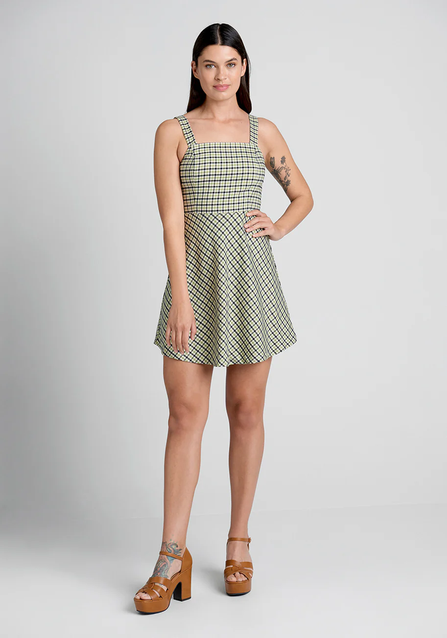 So Plaid I Found You Dress - Olabens
