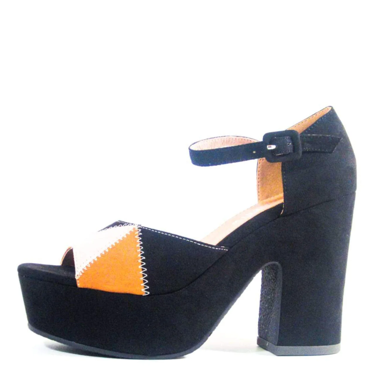 Quilted Patchwork Platform Heels - Olabens