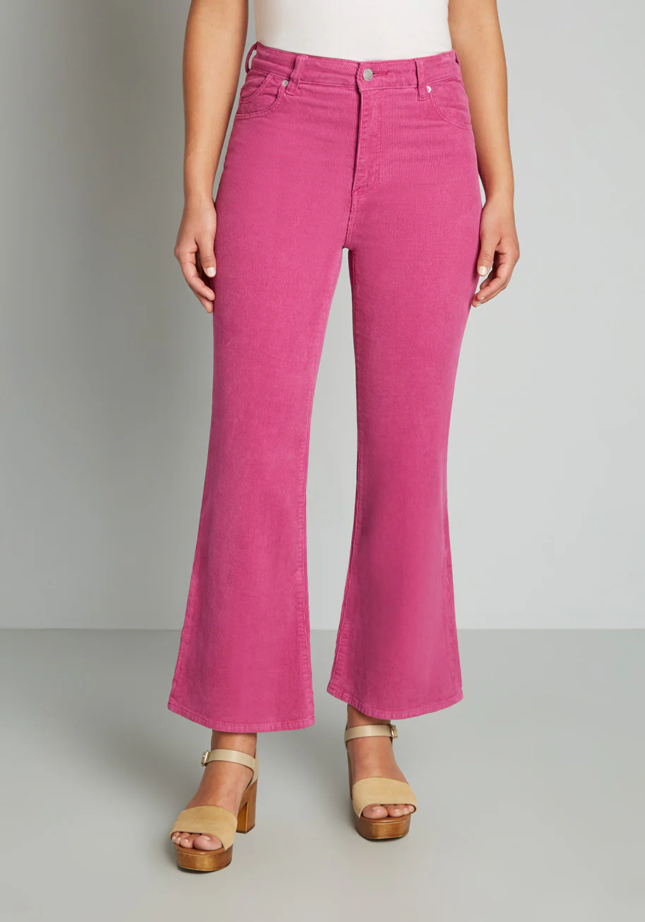 Walk The Sweet Talk Corduroy Cropped Pants - Olabens