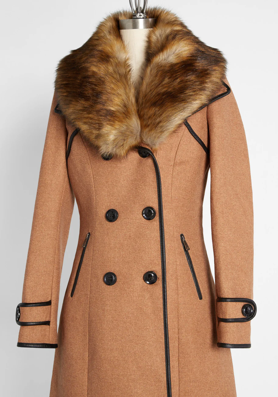 Meander In Merriment Double Breasted Coat - Olabens