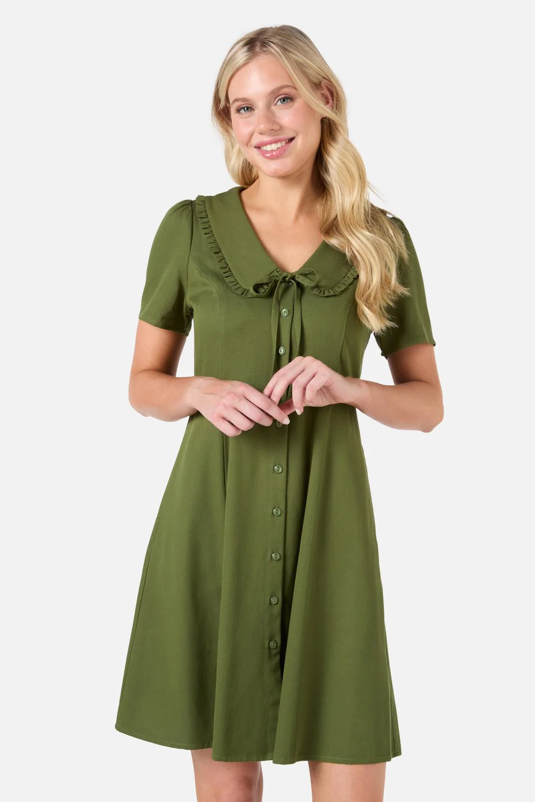 Dorothy Collared Mini Dress - Olabens