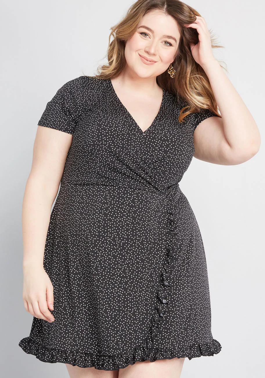 Chance Encounter Faux Wrap Dress - Olabens