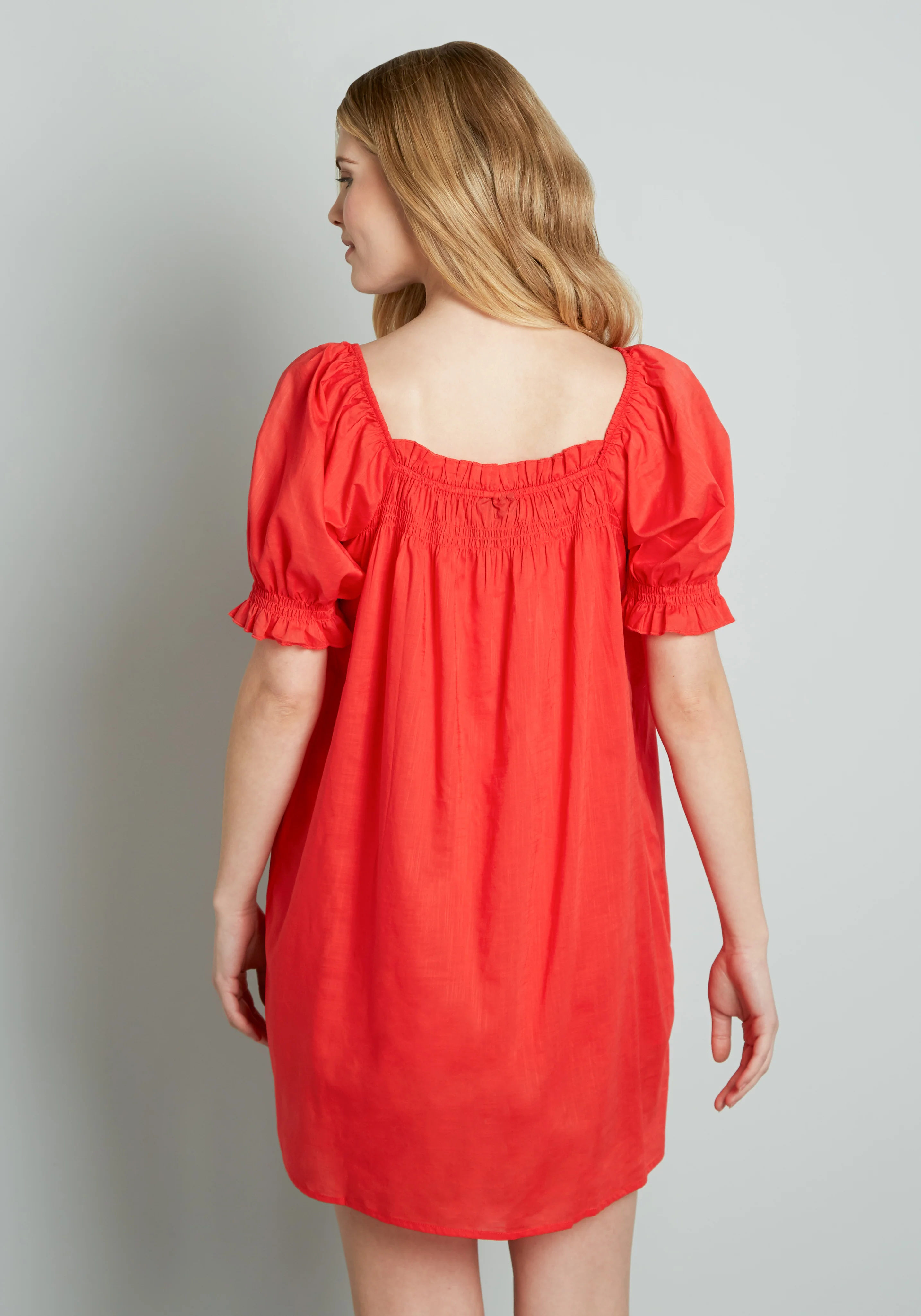 Summertime Garden Stories Smocked Mini Dress - Olabens