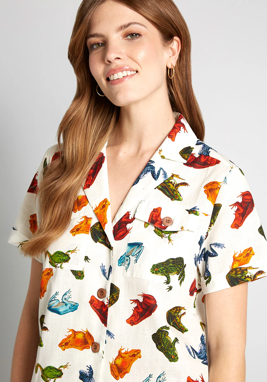 Hop 'Til You Drop Button-Up Top - Olabens