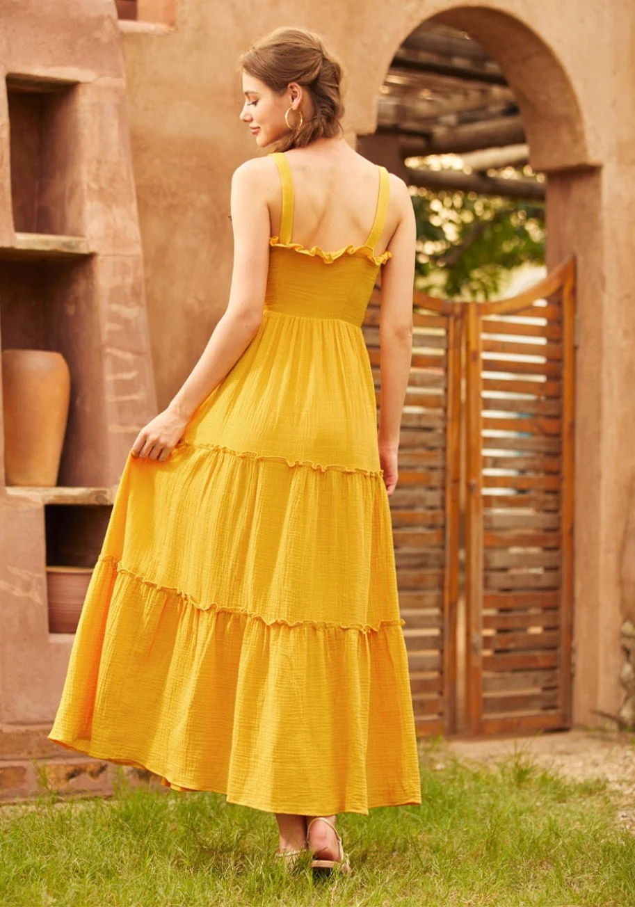 Glimmering Goddess Maxi Dress - Olabens