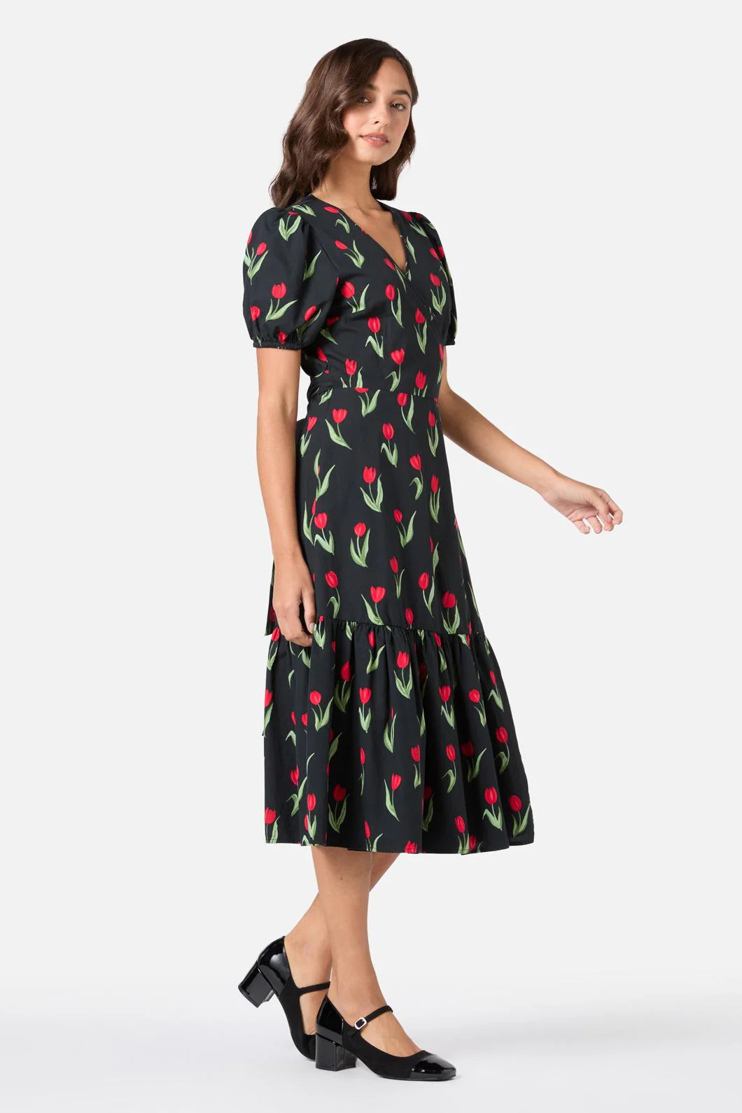 Tulip Midi Wrap Dress - Olabens