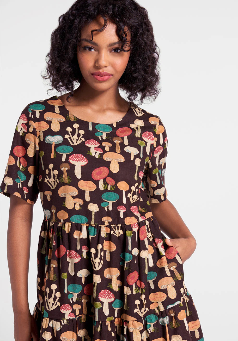 Touting Sprouts Smock Dress - Olabens