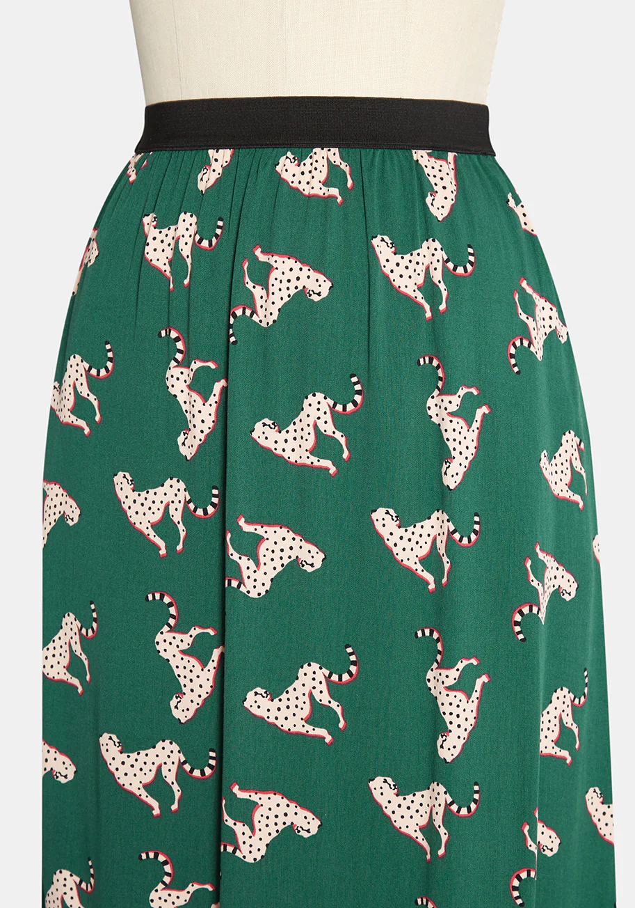 Can't Cat-ch Me Midi Skirt - Olabens