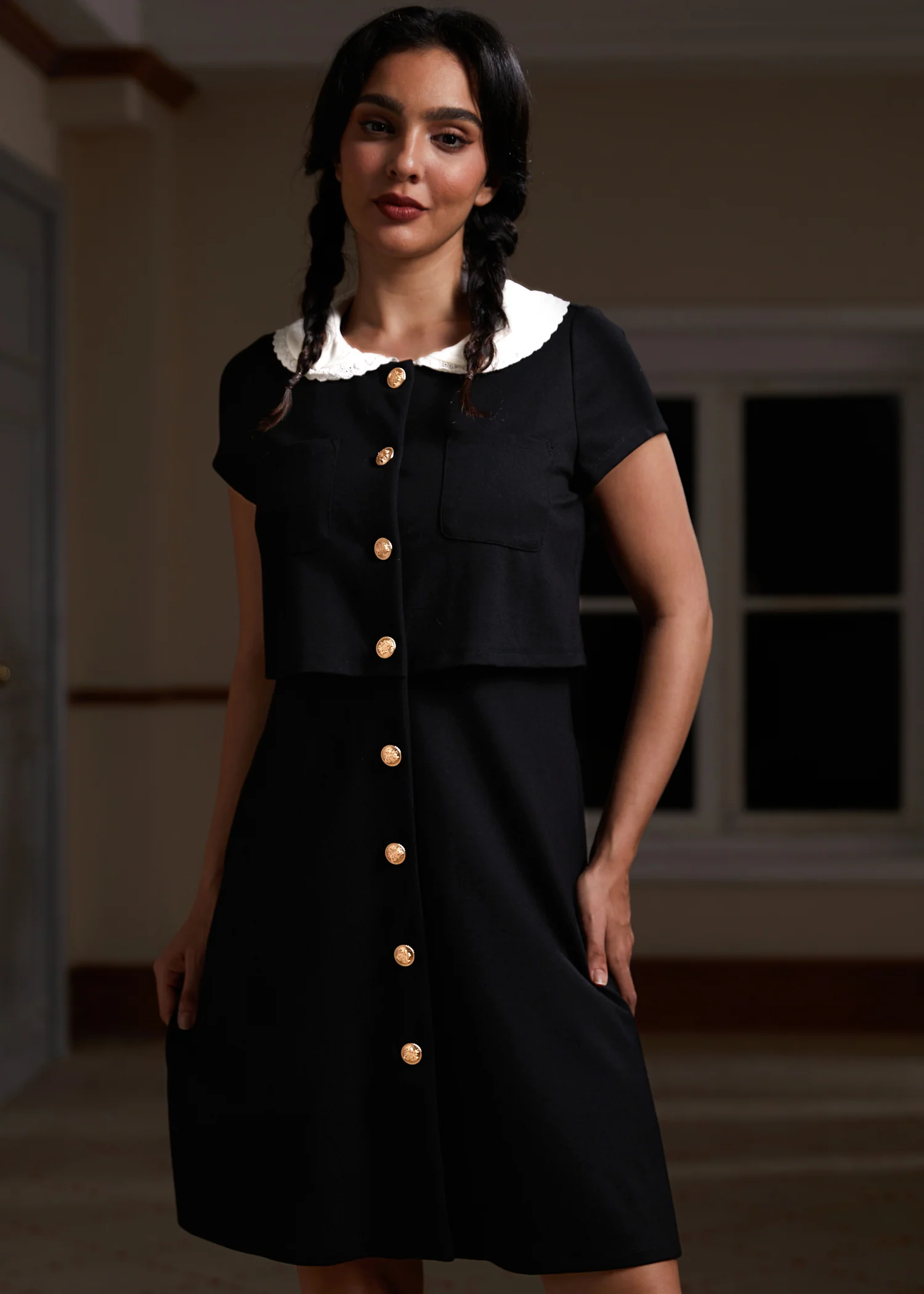 Falling for the Fall Equinox Collared Dress - Olabens
