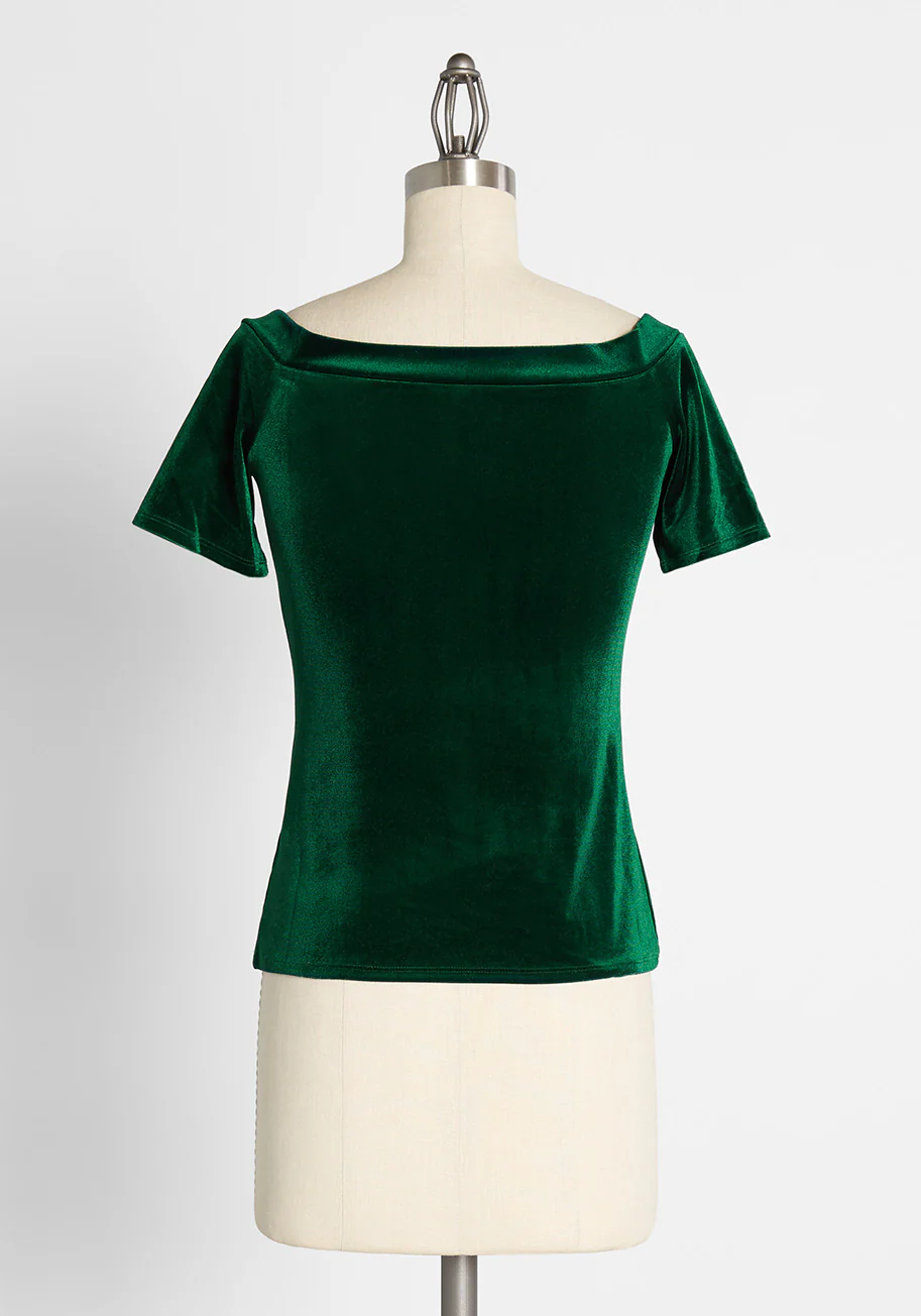 Evergreen Enticement Off-Shoulder Top - Olabens