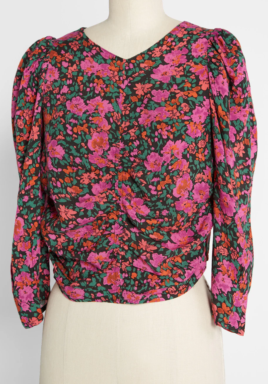 Bouquet All Day Crop Top - Olabens