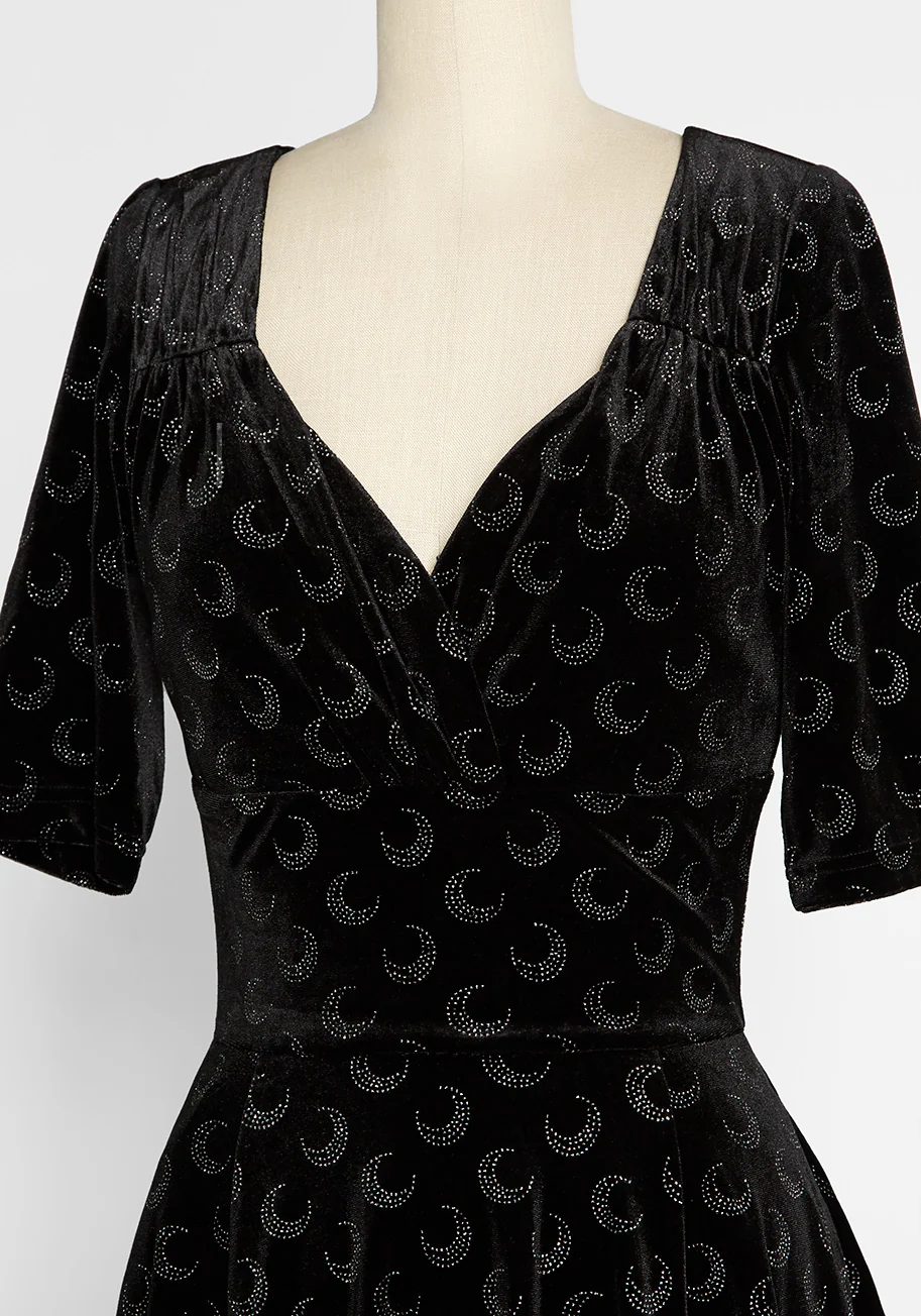 Dancing Beneath the Glitter Moon Dress - Olabens