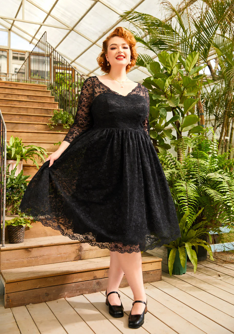 Dramatic Performance Lace Dress - Olabens