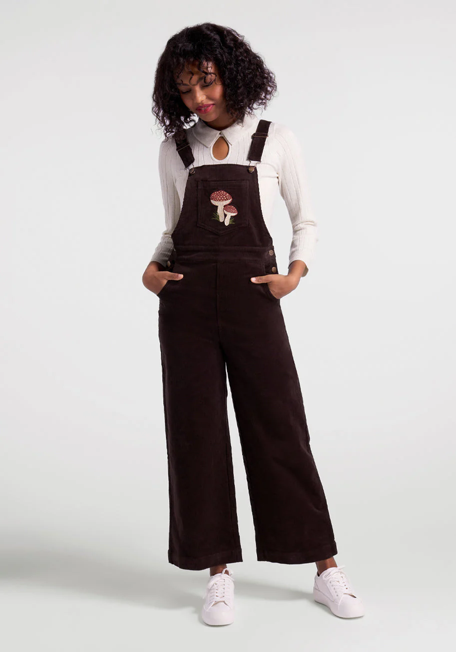 Mushroom Alley Corduroy Overalls - Olabens