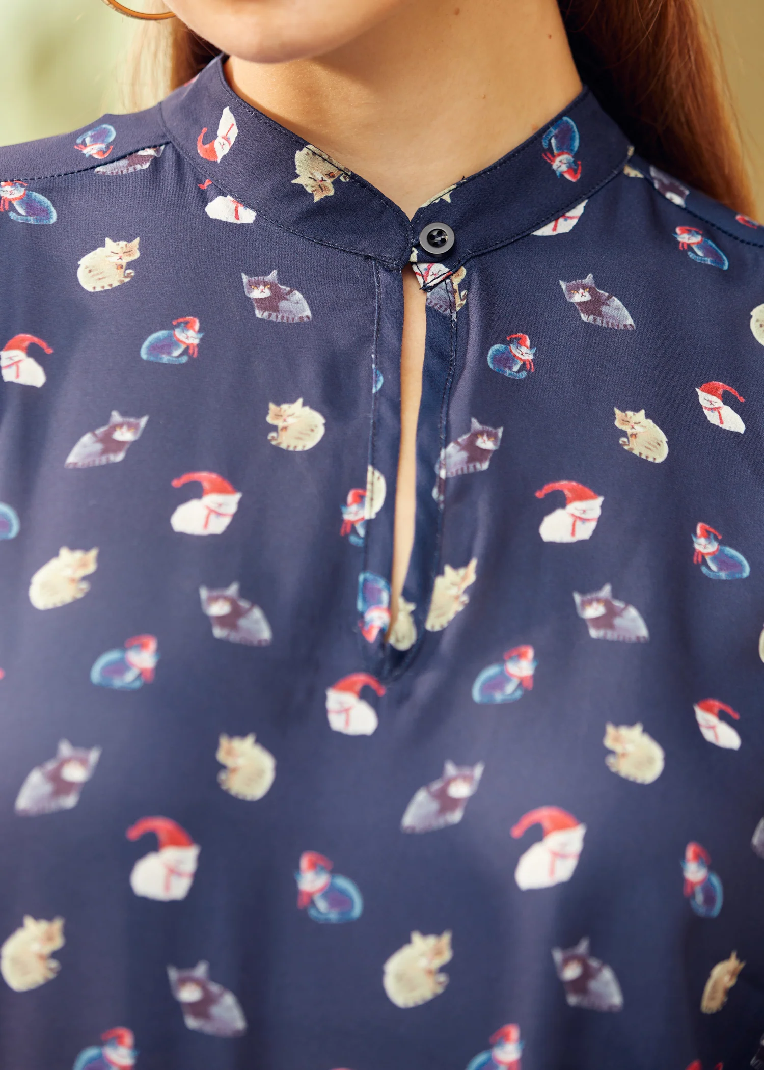 Vintage Vogue Puff Shoulder Blouse - Olabens