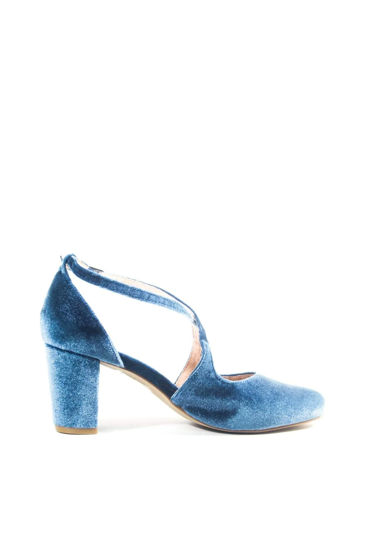 Oren Velvet Mary Jane Heels - Olabens