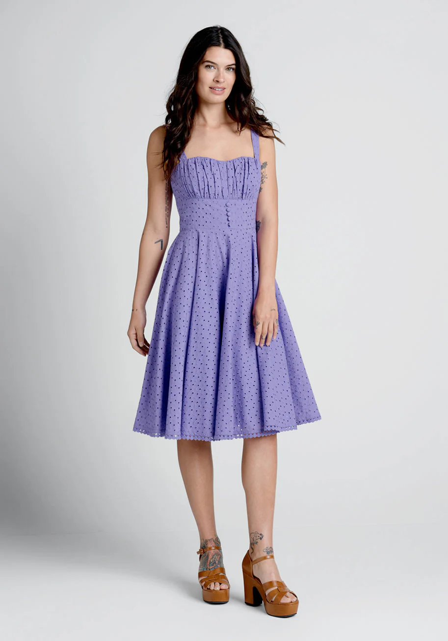 Anglaise For Days Fit and Flare Dress - Olabens