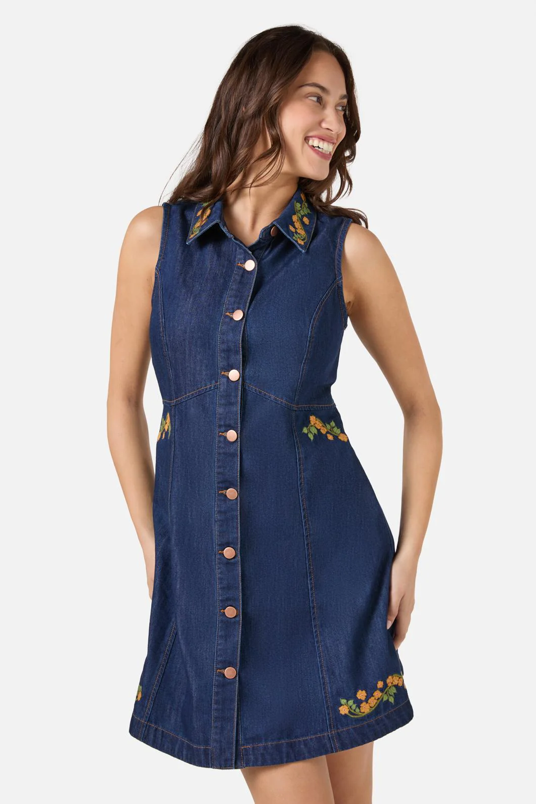 Flower Child Embroidered Dress - Olabens