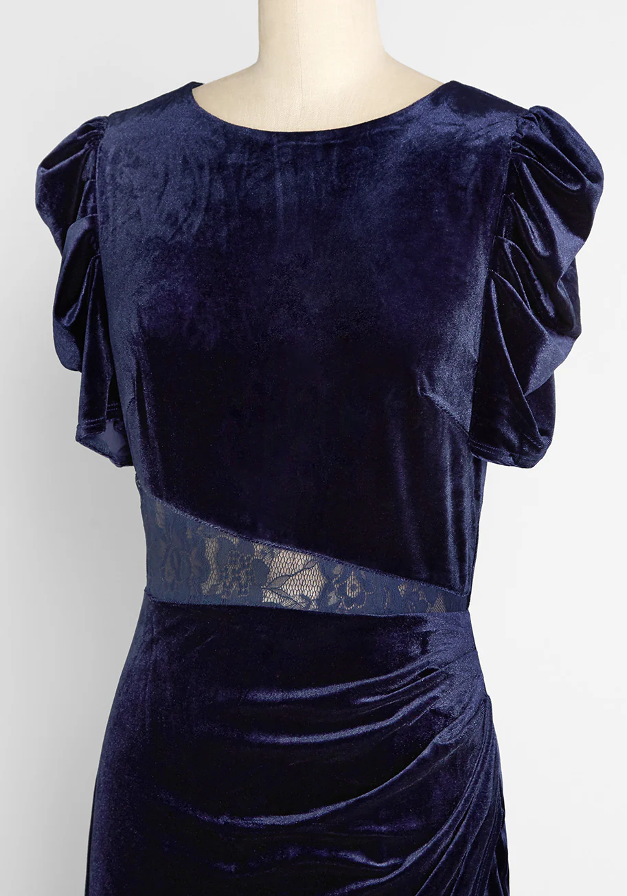 Dauntless and Daring Velvet Maxi Dress - Olabens