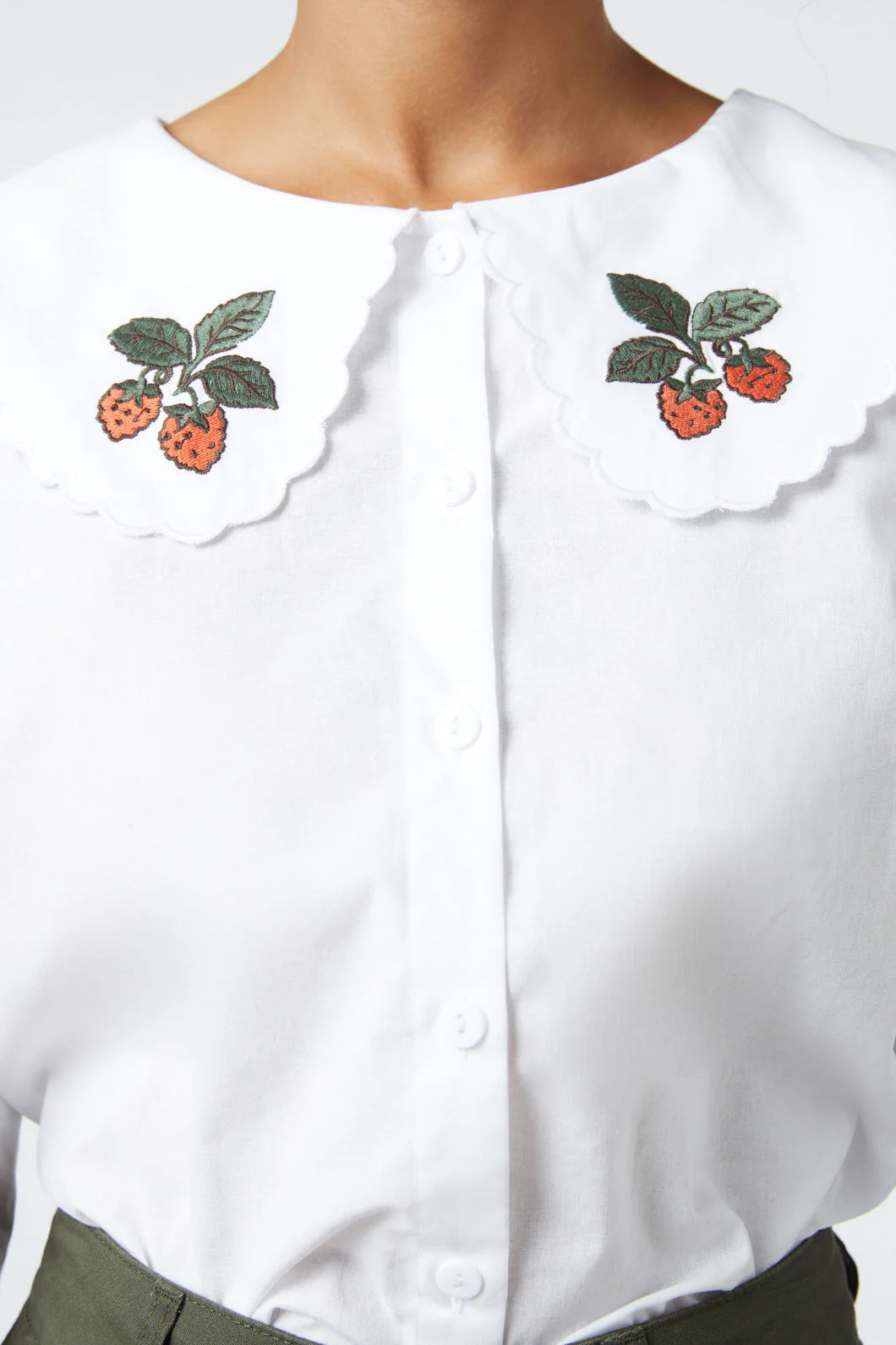 Berry Embroidered Blouse - Olabens