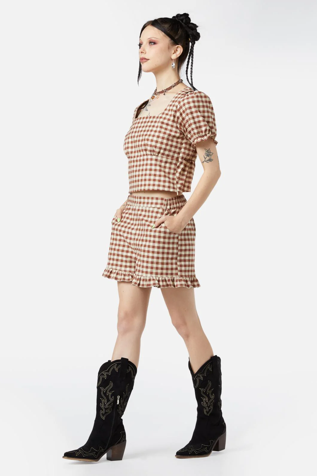 Saloon Gingham Shorts - Olabens