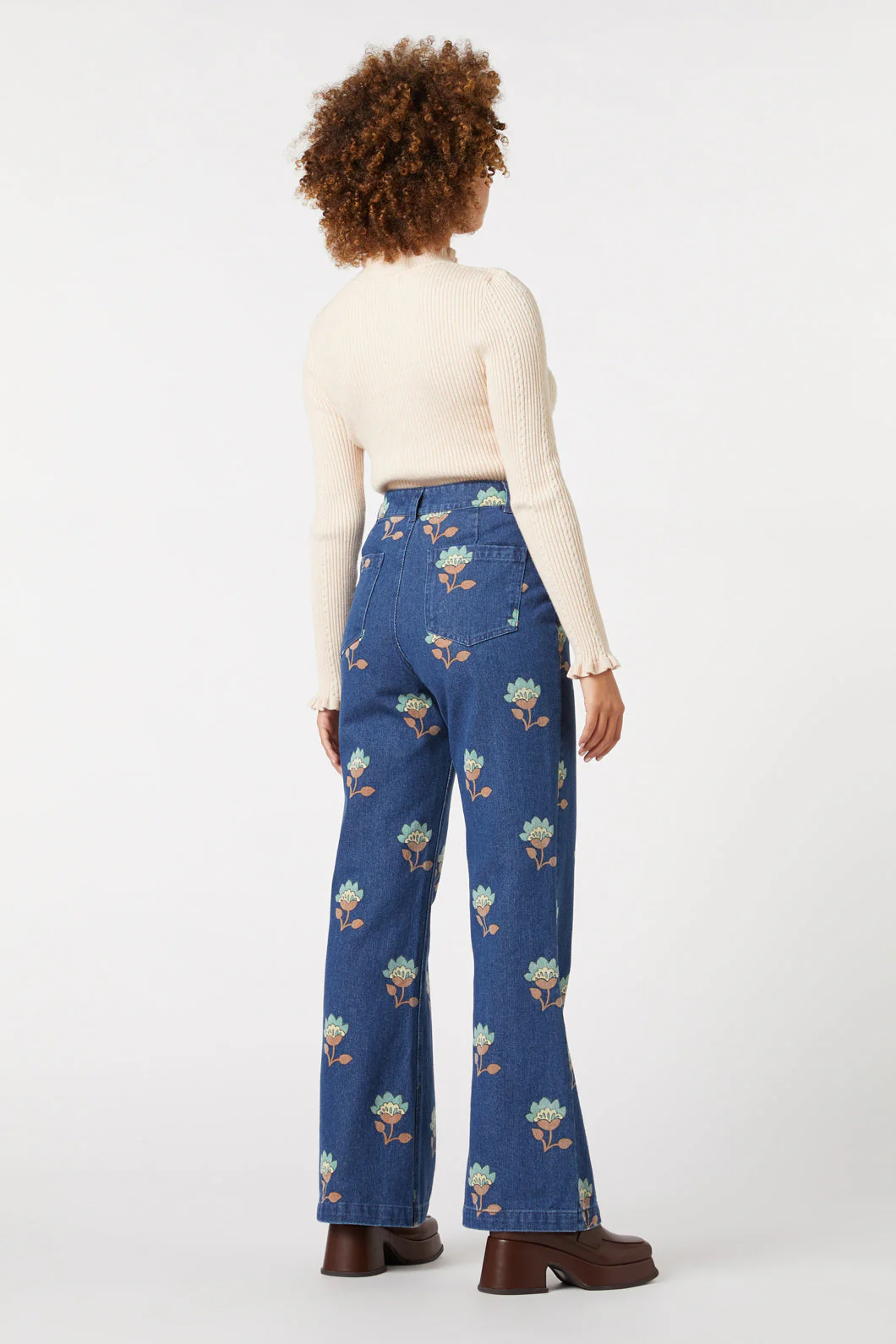Retro Flora Flare Jean - Olabens