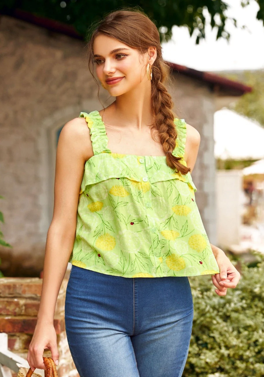 Radiant Ruffle Top - Olabens