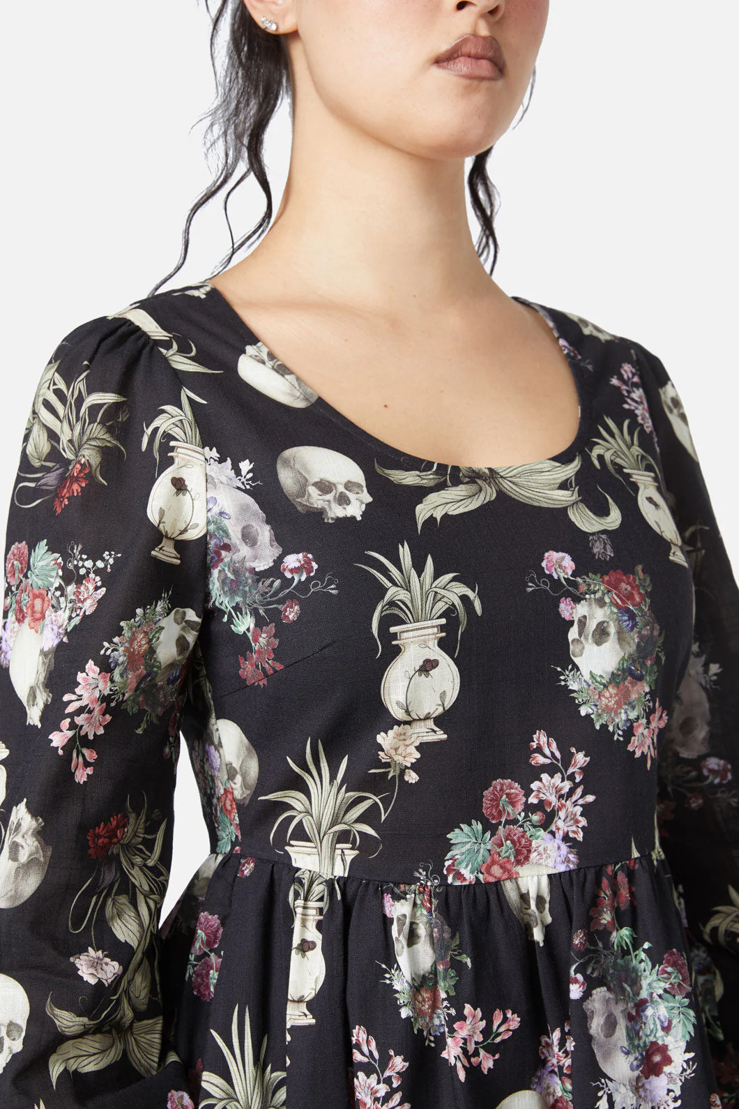 Memento Mori Printed Dress - Olabens
