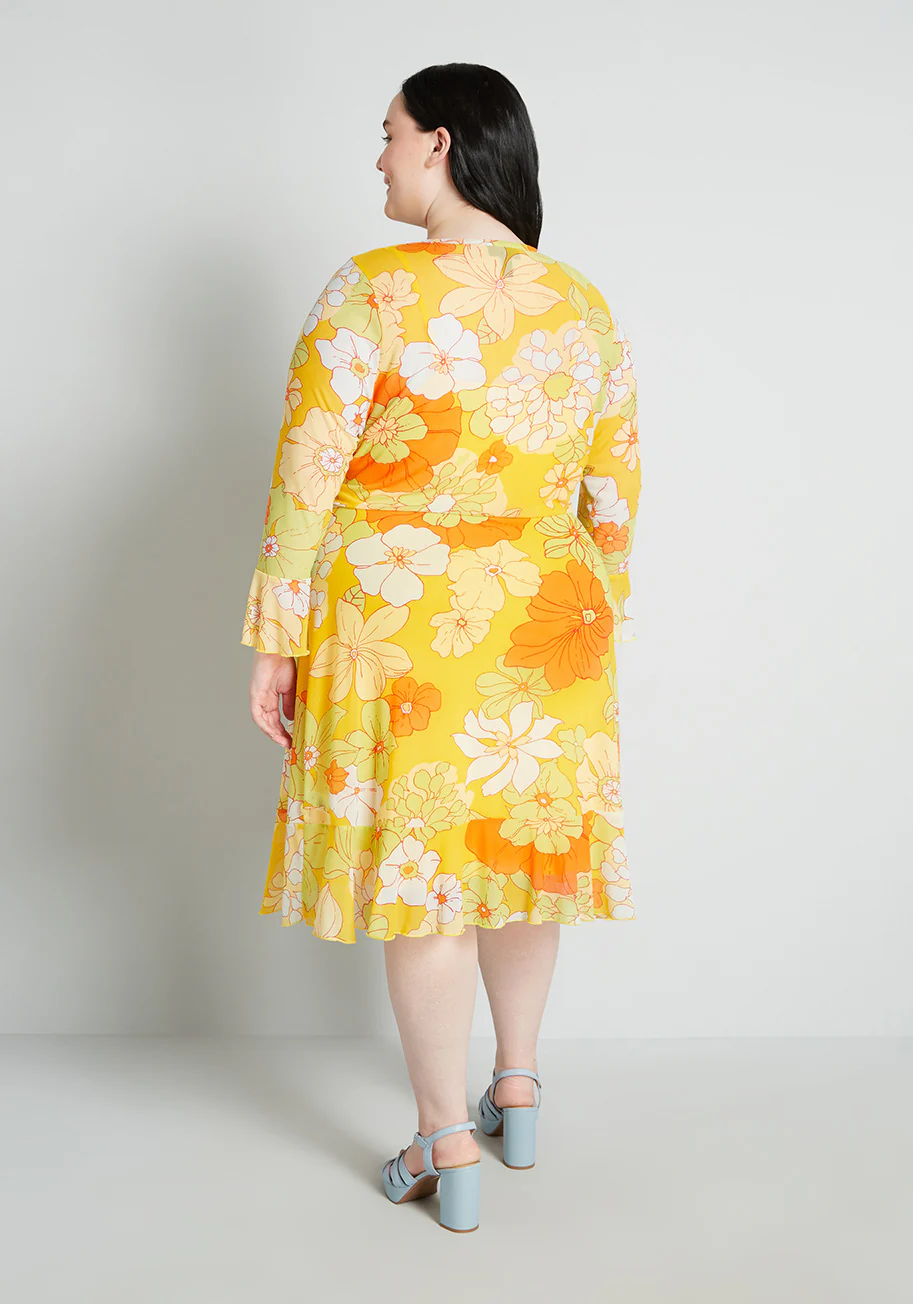 Tropicana Isle Mesh Midi Dress - Olabens